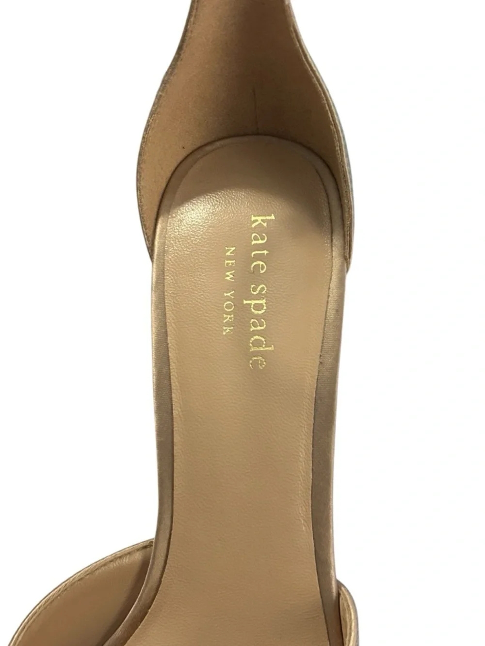Kate Spade Satin blush bow heels